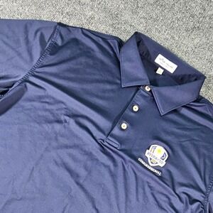 Peter Millar ME0EK01S Ryder Cup‎ 2037 Congressional CC Navy Polo Shirt Size L